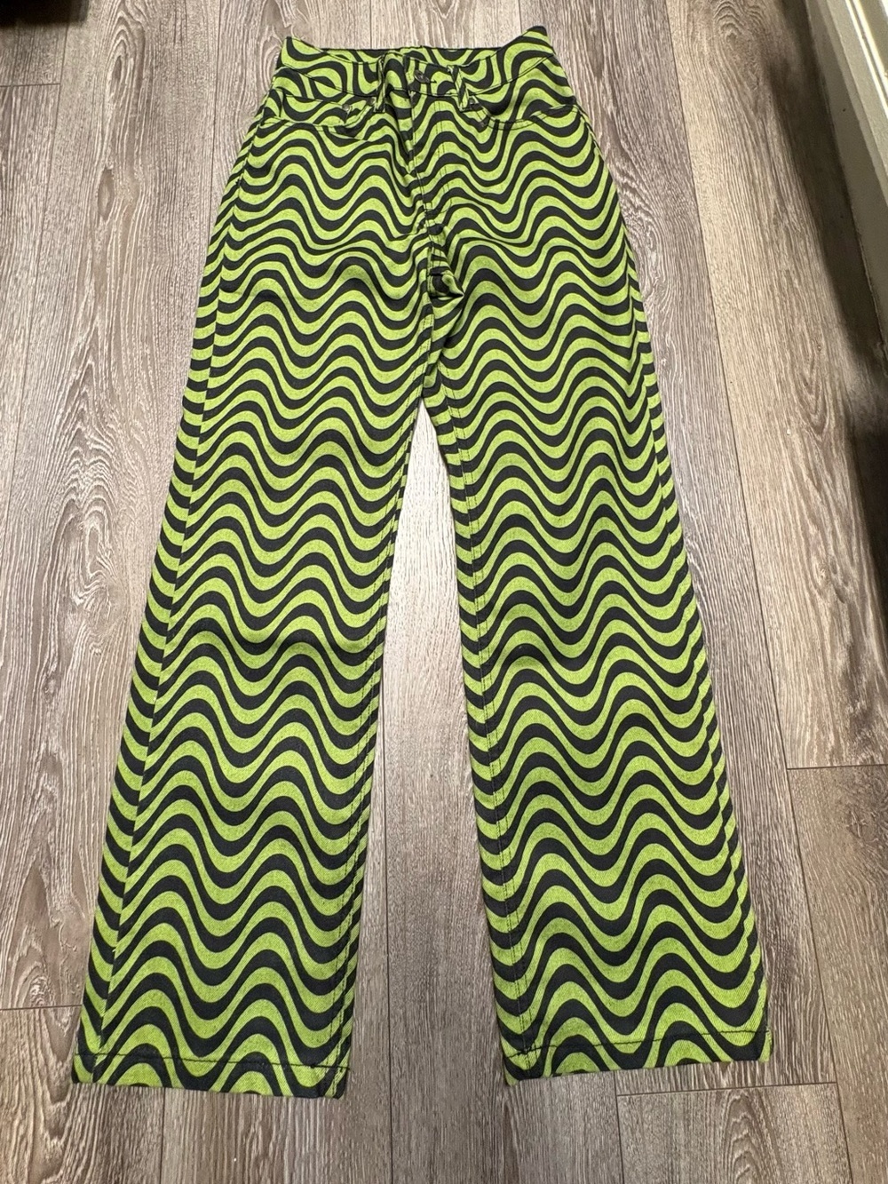 The Ragged priest lime & charcoal wave Dad jeans - Picture 5 of 12